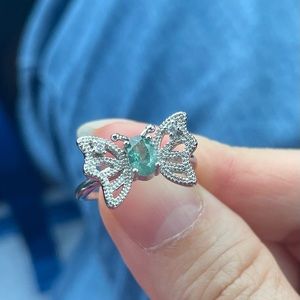 blue tourmaline butterfly 🦋 ring